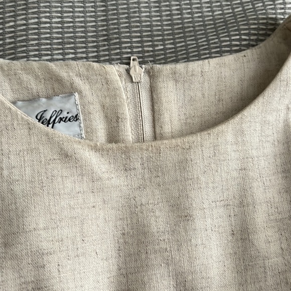 Vintage Linen look Shift Dress by Jennifer Jeffries, size 8 - Picture 4 of 5